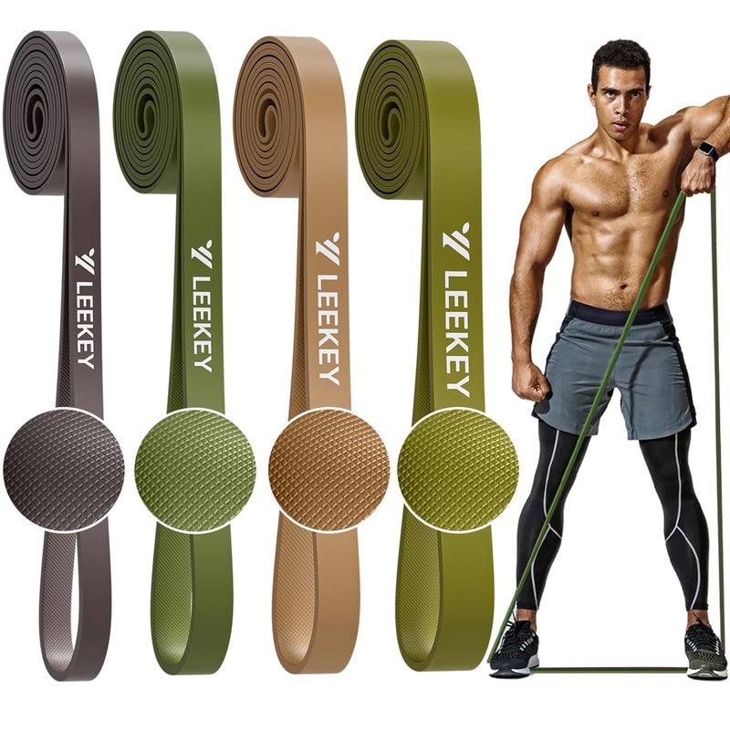 LEEKEY Resistance Bands  Exercise Bands Pull Up Assist Bands - Workout Bands Set - Mobility Band Powerlifting Bands for Men and Women Fitness Training  Physical Therapy Home Workouts - Image 1
